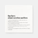 Buscar datos de parejas divertidas servilletas Blanco y negro