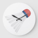 Buscar bádminton relojes de pared Shuttlecock