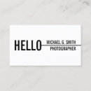 Buscar hello tarjetas de visita Fotógrafo