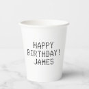 Buscar cumpleaños papel vasos General y unisex