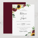 Buscar girasol invitaciones Borgoña
