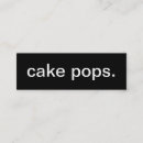 Buscar cakepops tarjetas de visita Postres