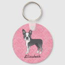 Buscar boston terrier llaveros Rosa