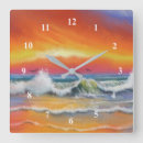 Buscar amanecer relojes de pared Olas