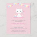 Buscar y gatito blanco invitaciones Rosa