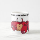 Buscar cangrejo lindo tazas Ilustracion
