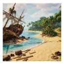 Buscar la isla del tesoro posters Pirata