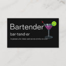 Buscar camarera tarjetas de visita Barra