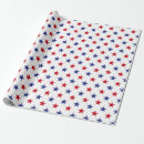 Buscar estrellas azules blancas rojas papel de regalo Rojo