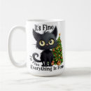 Buscar funny cat tazas Navidades