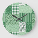 Buscar patchwork relojes de pared Verde