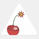 Buscar fruta triangulares pegatinas Rojo