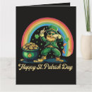 Buscar leprechaun divertido tarjetas Día de san patricio