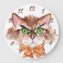 Buscar cara del gato relojes de pared General y unisex