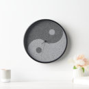 Buscar music notes relojes de pared Blanco y negro