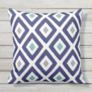 Buscar galón del ikat cojines Azules marinos