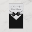 Buscar smoking negro tarjetas de visita El casarse