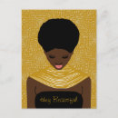 Buscar pelo natural postales Mujer afroamericana