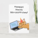 Buscar cat lover birthday tarjetas Divertido
