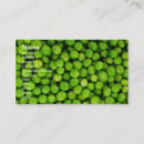 Buscar guisantes tarjetas de visita Verde