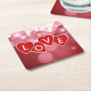 Buscar corazones rojos posavasos Te amo