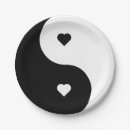 Buscar yin yang platos Negro