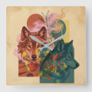 Buscar lobo relojes de pared Para ella