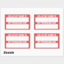 Buscar name rectangulares pegatinas Nombre