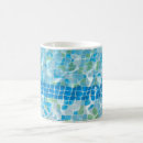 Buscar agua de la piscina tazas Azul