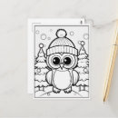 Buscar búho colorido postales Para niños
