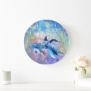 Buscar delfínes relojes de pared Azul