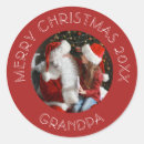 Buscar de navidad redondas pegatinas Santa