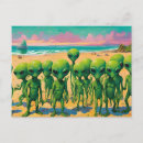 Buscar extraterrestre postales Verde