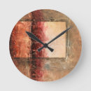 Buscar pintura abstracta relojes de pared Rojo