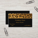 Buscar estampado leopardo tarjetas de visita Salón