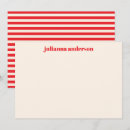 Buscar y rojo rayado tarjetas Moderno