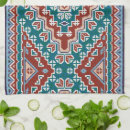 Buscar indio americano paños de cocina Azul