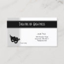 Buscar teatro tarjetas de visita Negro