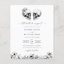 Buscar del gótico boda invitaciones Blanco y negro