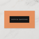 Buscar naranja negro tarjetas de visita Elegante