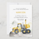 Buscar los camiones invitaciones de cumpleaños Amarillo