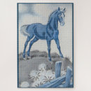 Buscar caballo azul puzzles Amante de los caballos
