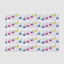 Buscar nota musical papel de seda Azul