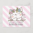 Buscar y gatito blanco invitaciones Chica