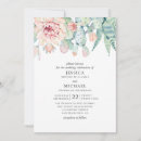 Buscar floral rosado boda invitaciones Parejas