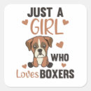 Buscar boxeador cuadradas pegatinas Perritos