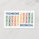 Buscar trombone tarjetas de visita Músico