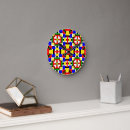 Buscar azul y rojo relojes de pared Patrón