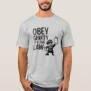 Buscar ley de la gravedad camisetas Obedezca