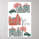Buscar residenciales posters Ilustracion